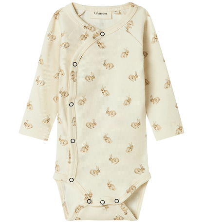 Lil' Atelier Bodysuit l/s - Slim - Nbnlavo - Turtledove/Rabbit