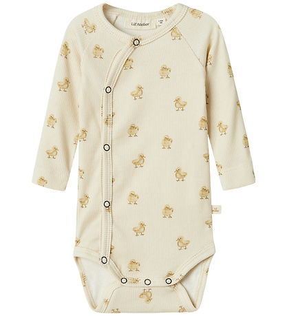 Lil' Atelier Bodysuit l/s - Slim - Nbnlavo - Turtledove/Duck