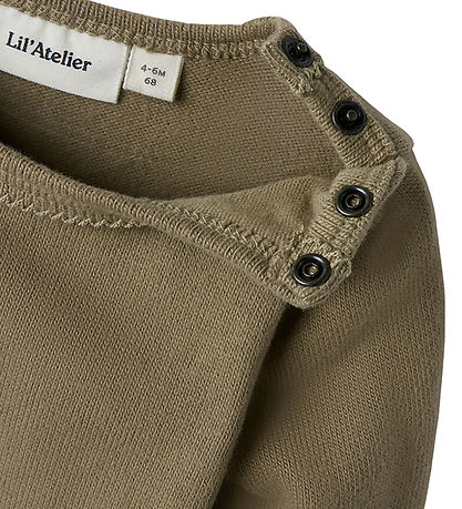 Lil' Atelier Bodysuit l/s - Rib - Slim - NbfThoro - Sepia Tint