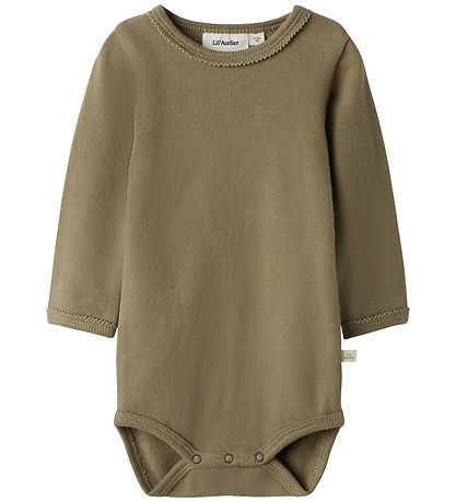 Lil' Atelier Bodysuit l/s - Rib - Slim - NbfThoro - Sepia Tint