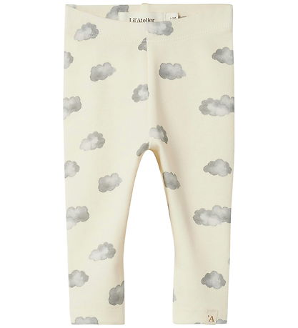 Lil' Atelier Leggings - NbnLayo - Noos - Turtledove/Blue Cloud