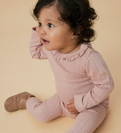 Lil Atelier Romper l/s - NbfRachel - Noos - Misty Rose m. Pointe