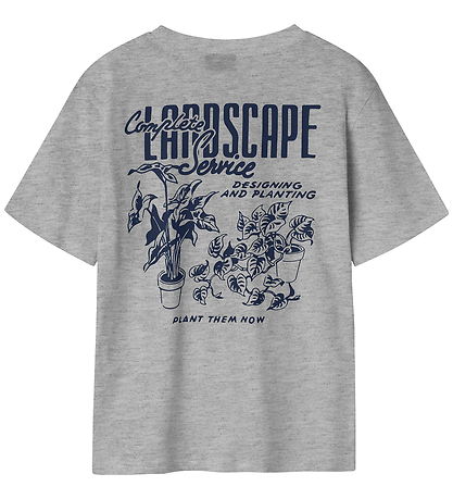 LMTD T-shirt - NlmKlant - Light Grey Melange/Pageant Blue