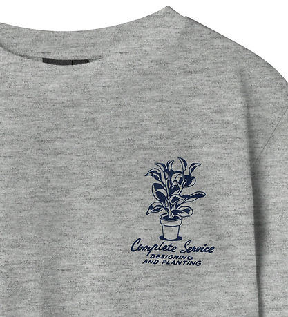 LMTD T-shirt - NlmKlant - Light Grey Melange/Pageant Blue