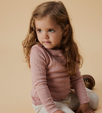 Lil' Atelier Blouse - NmfRachel - Noos - Misty Rose w. Pointelle