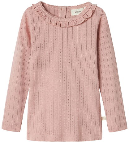 Lil' Atelier Blouse - NmfRachel - Noos - Misty Rose w. Pointelle