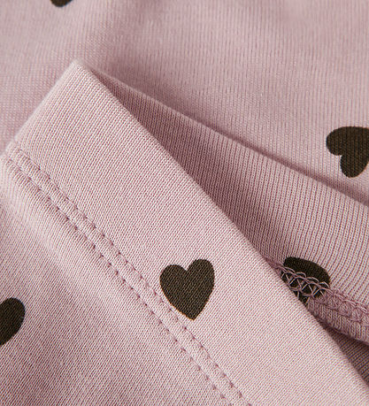 Name It Leggings - NmfKheart - Glansandi Lilac M. Hjörtu
