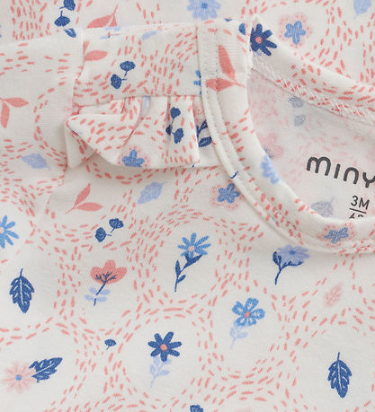 Minymo Body l/ä - AOP - Marshmallow White
