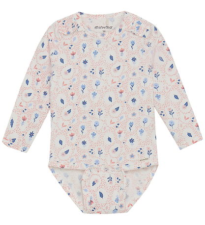 Minymo Body l/ä - AOP - Marshmallow White