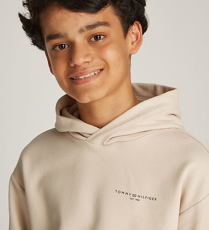 Tommy Hilfiger Hoodie - U Mini Corp Logo - Classic+ Beige