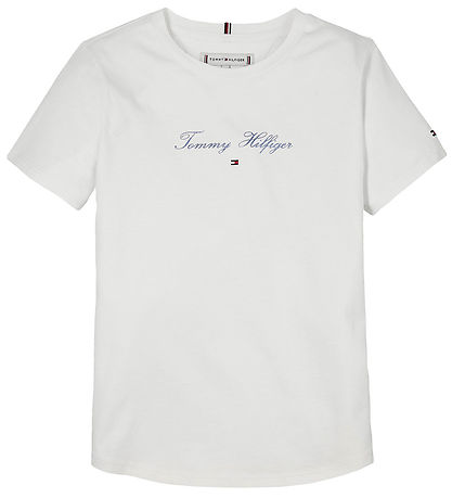 Tommy Hilfiger T-Shirt - Schriftzug Slim - Weiß