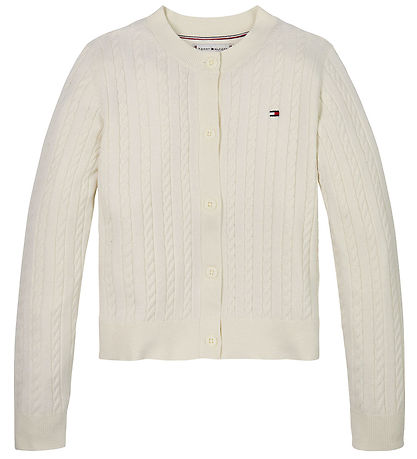 Tommy Hilfiger Cardigan - Prjónað - Mini Kapall - Ivory Petal