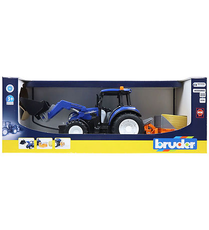 Bruder Traktor - New Holland T5.120 m. FL Loading Box - 1:16