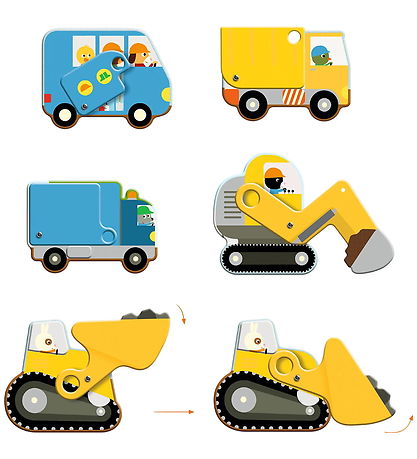 Djeco Jigsaw Puzzle - 12+5 Bricks - Construction Site