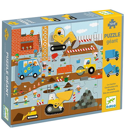 Djeco Jigsaw Puzzle - 12+5 Bricks - Construction Site