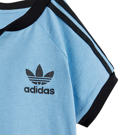 adidas Originals Stuttermabolur - 3S - Öskublár