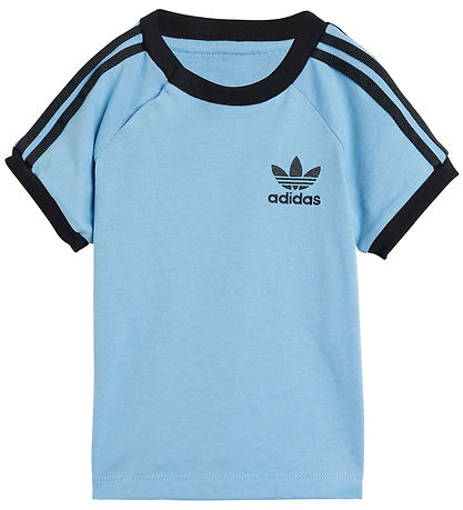 adidas Originals Stuttermabolur - 3S - Öskublár