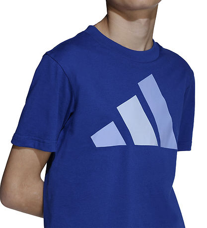 adidas Performance Stuttermabolur - J BL - Royblu/Blufus/Globlu