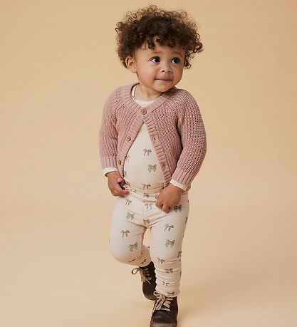 Lil' Atelier Bodysuit l/s - Rib - NbfGavo - Silver Peony/Bow