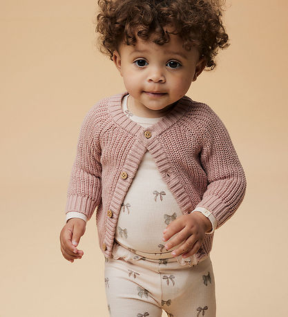 Lil' Atelier Bodysuit l/s - Rib - NbfGavo - Silver Peony/Bow