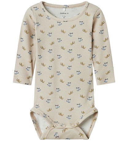 Name It Bodysuit l/s - Rib - NbmKoalkab - Peyote