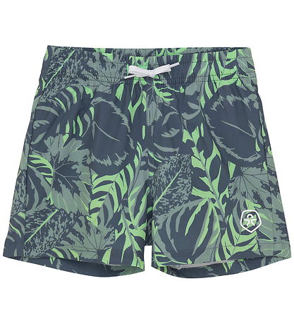 Color Kids Sund stuttbuxur - AOP - Ísjaki Green