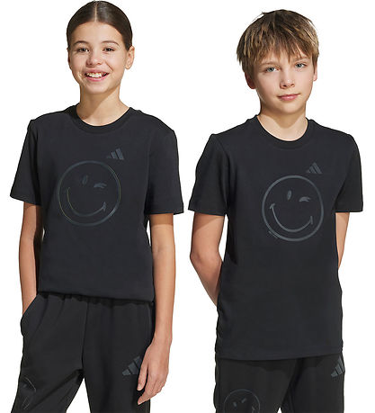 adidas Performance Stuttermabolur - J SMI - Black/Kolefni