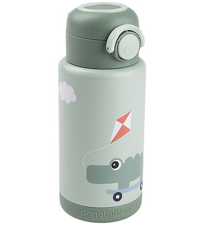 Done by Deer Thermo Bottle - 340 mL - Playground - Green