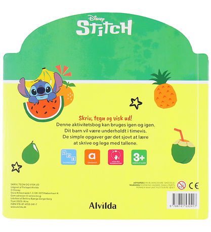 Alvilda Activity Book - Disney Stitch - Write, Symbols and Erase