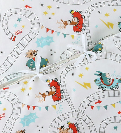 Nørgaard Madsens Bedding - Baby - White w. Rollercoaster