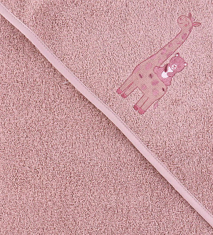 Nørgaard Madsens Babyhanddoek - 75x75 cm - Roze m. Giraf
