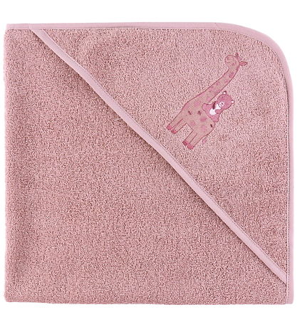 Nørgaard Madsens Babyhanddoek - 75x75 cm - Roze m. Giraf
