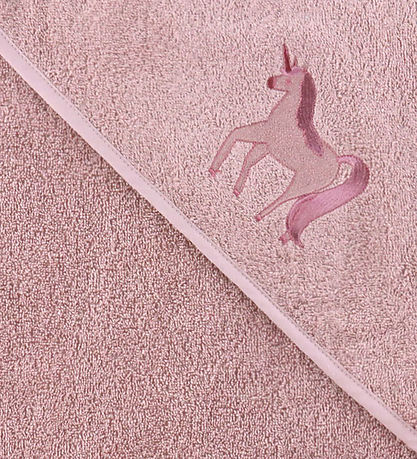 Nørgaard Madsens Baby towel - 75x75 cm - Pink w. Unicorn