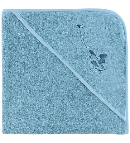 Nørgaard Madsens Baby towel - 75x75 cm - Blue w. Airplane