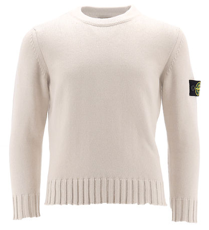 Stone Island Blússa - Ull - Natural White