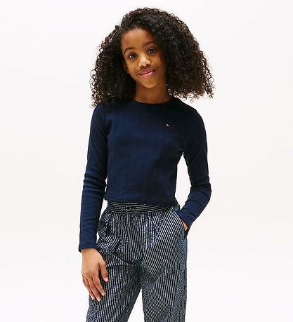 Tommy Hilfiger Bluse - Pointelle - Dark Nacht Navy