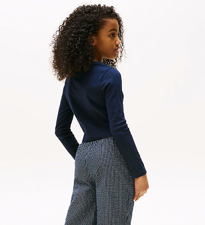 Tommy Hilfiger Bluse - Pointelle - Dark Nacht Navy