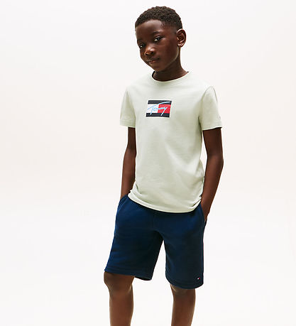 T-Shirt Tommy Hilfiger - Drapeau de script - Misty Sage Green