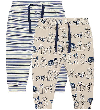 Hust and Claire Trousers - Gore Dogs - 2-Pack - Cement/Stripes