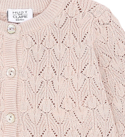 Hust and Claire Cardigan - Gebreid - Cilja Pointelle - Peach Dus