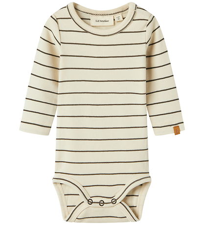 Lil' Atelier Bodysuit l/s - NbmGeo - Turtledove