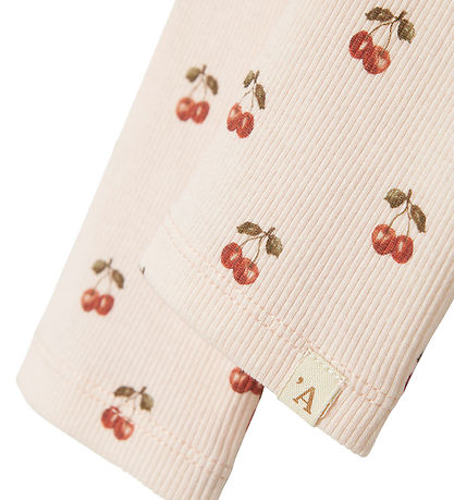 Lítill eftirlíking Leggings - Rib - NmfFlavo - Silfur Peony/Cher