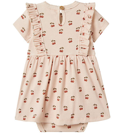 Lil' Atelier Kleid - Rib - NbfLavo - Silber Peony