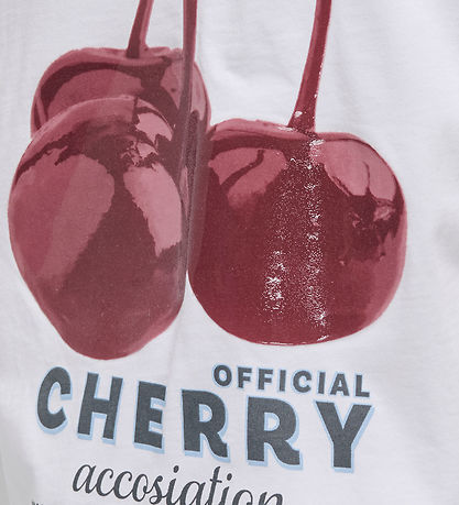 Kids Only T-shirt - cookCarrie - Bright White/Cherry
