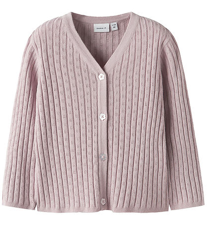 Name It Cardigan - Knitted -NbfKind - Burnished Lilac