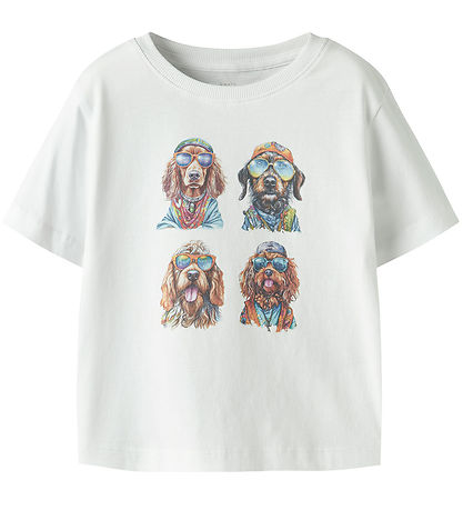 Name It Stuttermabolur - NmmAtkvæði - Bright White/4 Hundar