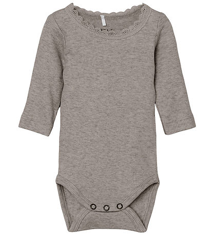 Name It Romper l/s - Rib - NbfKab - Satelliet/Melange
