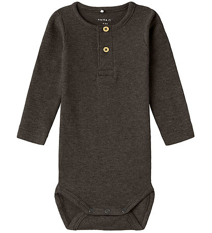 Name It Bodysuit l/s - Rib - NbmKab - Delicioso/Melange