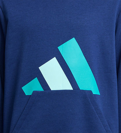 adidas Performance Hoodie - J BL FT HD 280 - DKBLUE/PURTEA/H