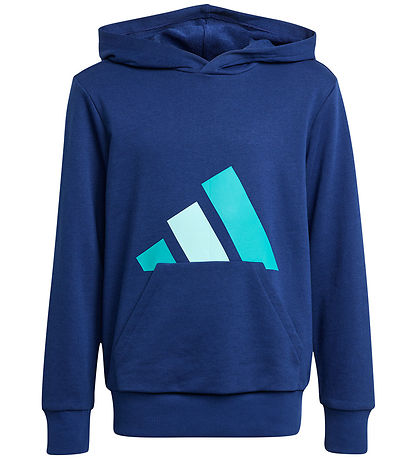 adidas Performance Hoodie - J BL FT HD 280 - DKBLUE/PURTEA/H